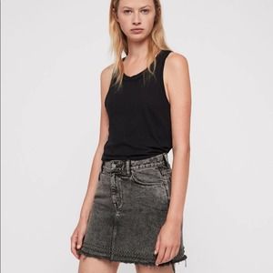 All Saints Denim Skirt I’m Washed black size 4
